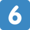Keycap Digit Six emoji on Twitter